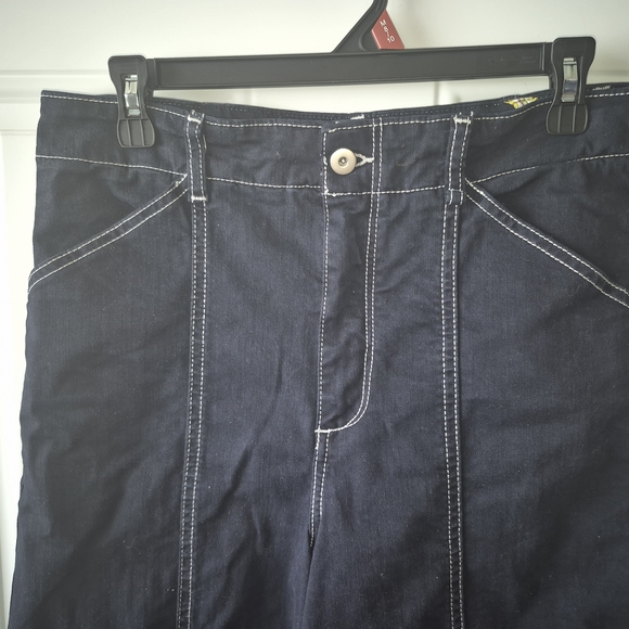 Wide-Leg Dark Blue Denim Jeans Maeve By Anthropologie Size 30 / 10 - Picture 3 of 6